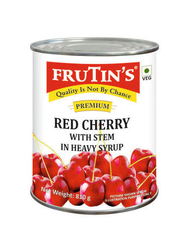Red Cherries With Stem Premium Canned