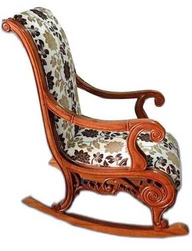 Antique Wooden Rocking Chair - Standard Size, Medium-back Design | High Comfort Seating, Portable And Durable, Termite Resistant, Easy To Clean