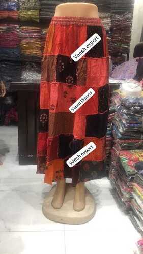 Patchwork Long Skirt