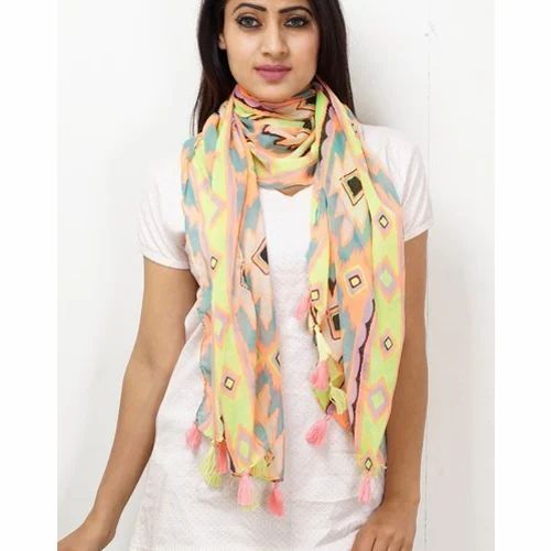 Casual Wear Chiffon Printed Stoles