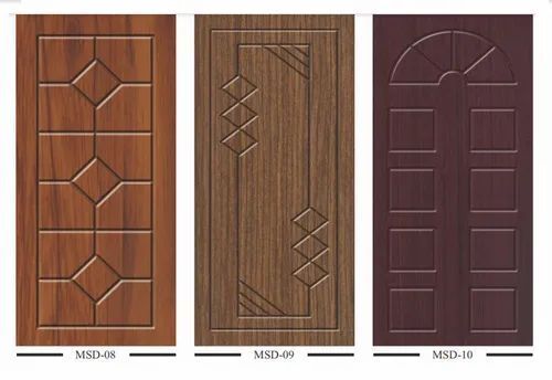 Main Entrance Door - Wooden, Standard Size | Modern Rectangular Shape, Polished Finish, Weather Resistant, Easy to Install and Operate