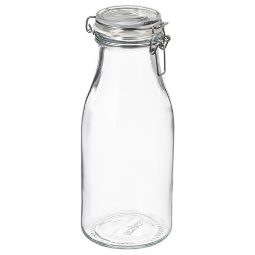 Transparent Glass Storage Jar