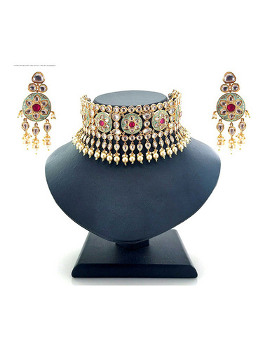 Necklace Set Vilandi Mint Ruby Golden