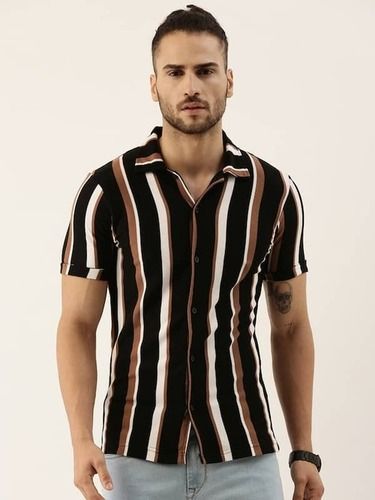 Printed Strips Men Shirt