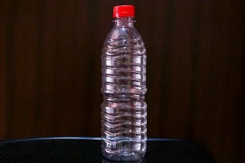 Transparent Plastic Bottle - Rectangular Shape, Screw Cap Design | Ideal for Water Storage, Plain Pattern, Customizable Size