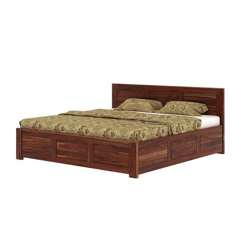 Wood Polished Wooden Double Bed