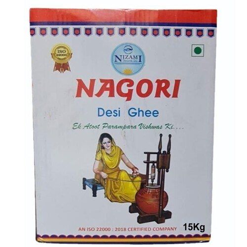 Nagori Desi Ghee - 15 Kg Pure White Box | Promotes Gut Health, Vegetarian, 9-Month Shelf Life