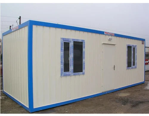 Portable Office Cabin - High Strength, Durable Modular Design | Color Coated Finish in White and Blue