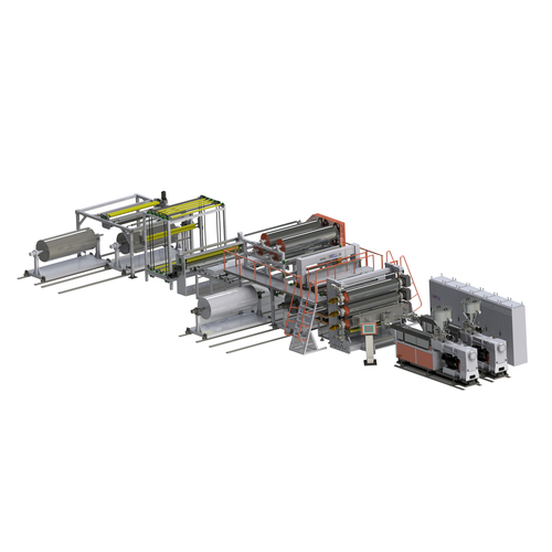 PVC Wide Floor Leather Extrusion Line By CHINA GWELL MACHINERY CO., LTD.
