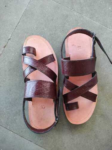 Mens Leather Slide H Cut Embossed Leather - Leather Sandals | Pagonis Greek  Sandals