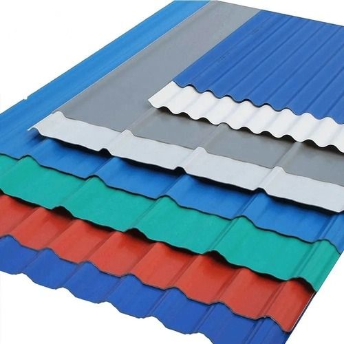 Color Coated Roofing Sheet - Metal, Customized Size, Multicolor Polished Finish | Corrosion Resistant, Tamper Proof, Plain Rectangular Shape