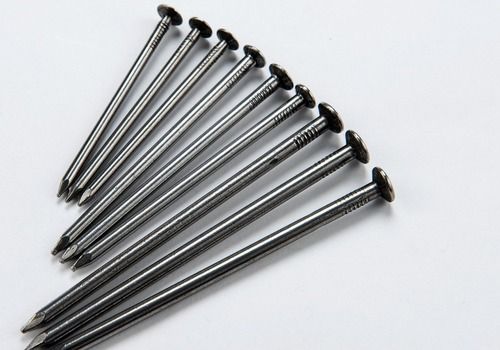 Round Wire Nails - Mild Steel, Polished Finish, Round Head Design for Wood Construction