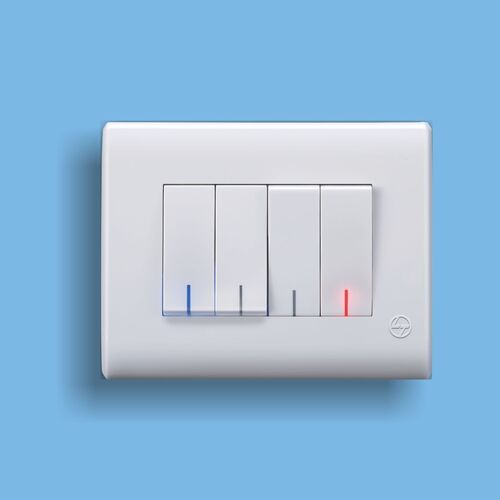 White Polished Electrical Switches