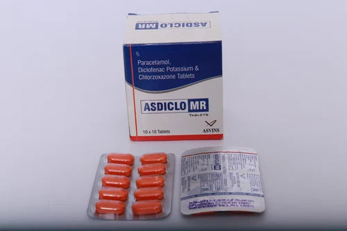 Paracetamol Diclofenac Potassium And Chlorzoxazone Tablets