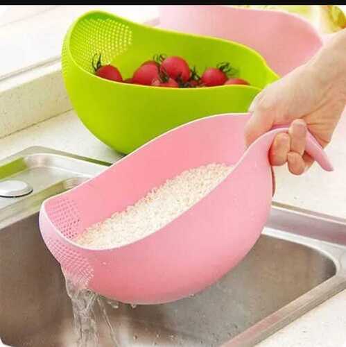 Plastic Handle Rice Strainer Bowl