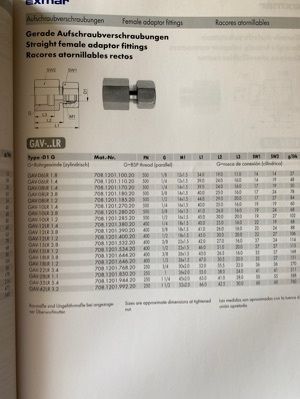 hydraulic fittings