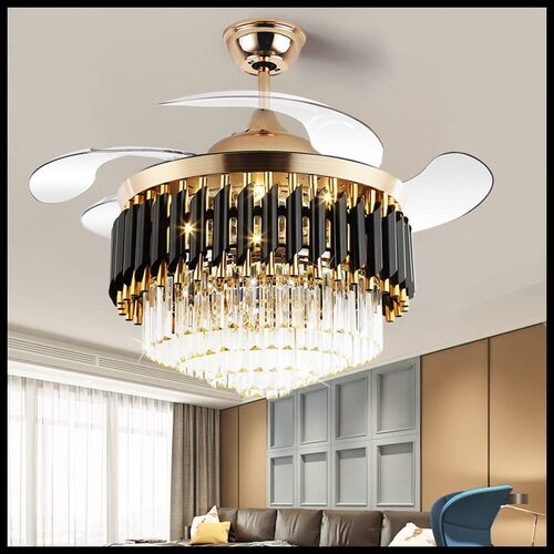 Warm White 80 Watt Led Smart Fan Chandelier SWTI-202334