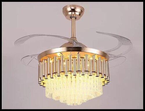 Aureate Crystal Led Smart Fan Chandelier Dimension(L*W*H) 20*30*10 Centimeter (Cm)