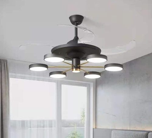 Warm White Blanco Led Smart Fan Chandelier SWTI-202367