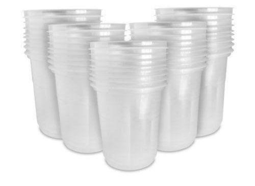 Plain Round Shape Plastic Material Disposable Water Glass