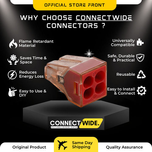 Push in Electrical Wire Connector 4 Port