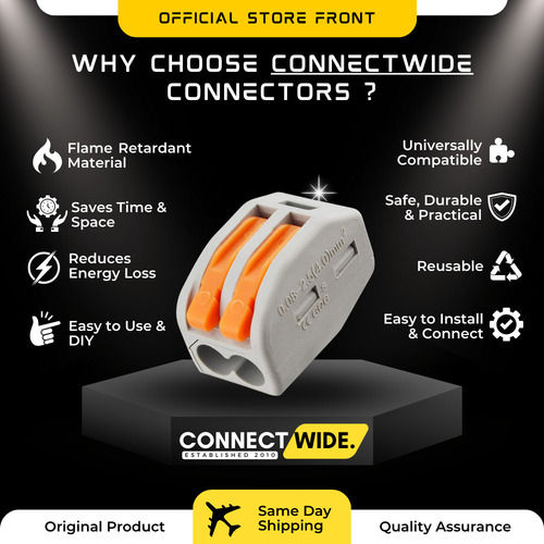 2 Port Wire Nut Connector Length: 12 Millimeter (Mm)