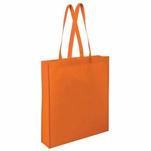 Plain Shopping Bags Orange Loop Handle Non Woven Bag