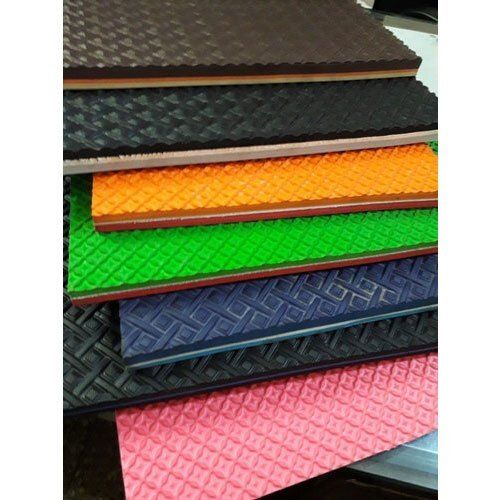 Rubber Sole Sheets - 93 x 53 Inches, 4 to 42 mm Thickness with Bubble Pattern | Multi Color, Washable Shoes Material for Slippers and Hawai Chappal Sole