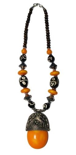 Tibetan Amber Beads Necklace: Unique Buddhist Meditation Wear And Gift