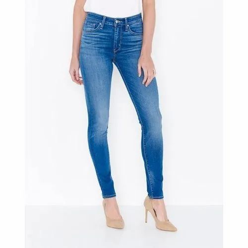 Ladies Slim Fit Stretchable Jeans - Denim Material, All Waist Sizes, Available in All Colors | Cool Dry, Quick Dry, Machine Washable, Fade Resistant, Suitable for All Seasons