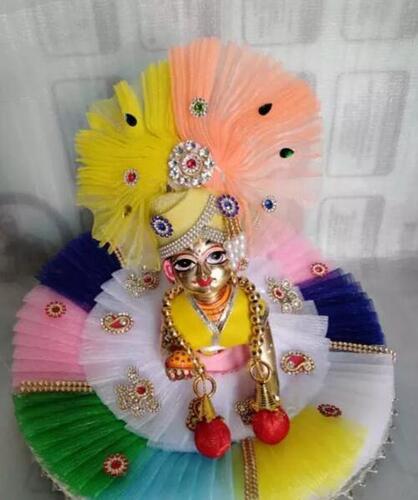 Beautiful Design Satin Silk Ladoo Gopal Poshak