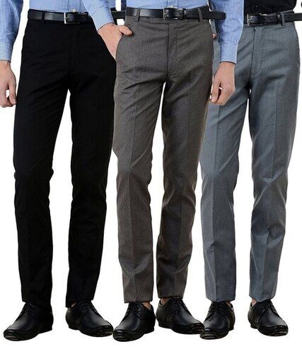 Buy Regular Fit Men Trousers Brown Poly Cotton Blend for Best Price,  Reviews, Free Shipping