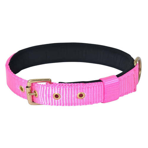 Hot Pink Pin Buckle Dog Collar Neck Belt