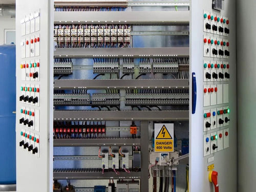 Starter Control Panel - Industrial Grade, Electric Power Source | Rust Free, Corrosion Resistant, Metal Base, Grey Surface Color