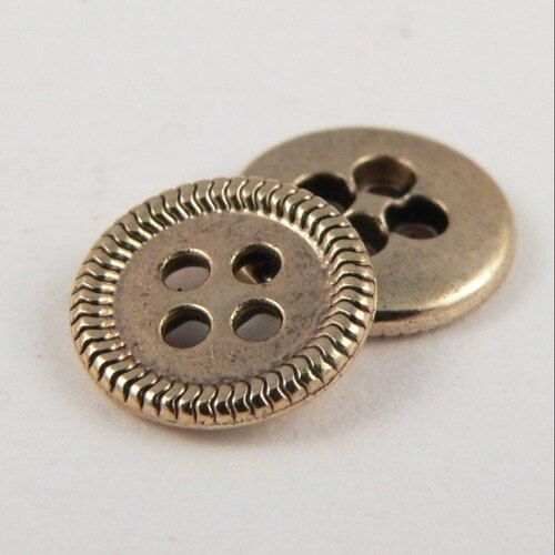 4 Whole Metal Shirt Button