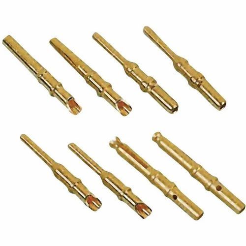 Brass Electrical Pin - Polished Finish, 3 Inch Length 10mm Diameter Cylindrical Shape, Steel Material, All Sizes Available