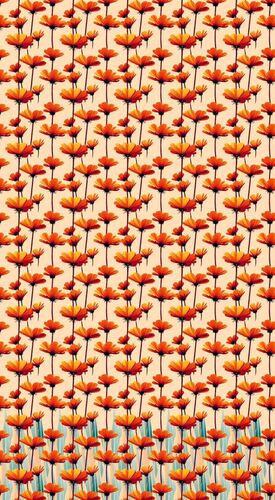 Flower Print Digital Fabric For Kurti