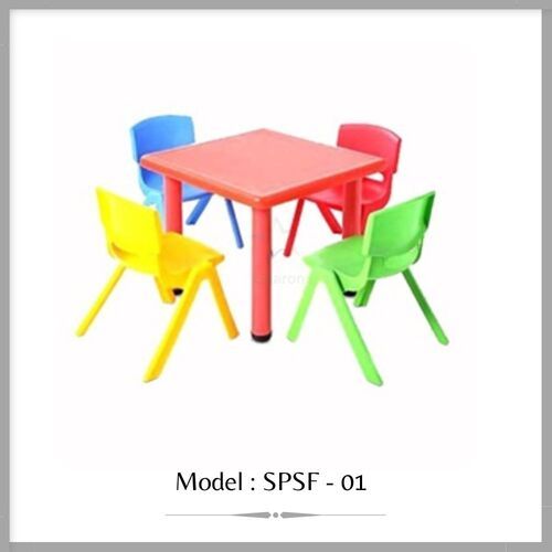 Kids Plastic Table And Chair 076 