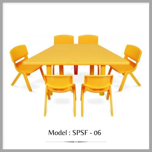 Kids Yellow Color Table And Chairs