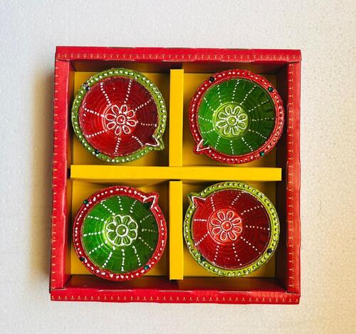 Terracotta Diya/ Diwali Diya/ Designer Diya/ Colorful Diya/ Corporate gifting Diya/ Navaratri Diya/ Mitti Diya