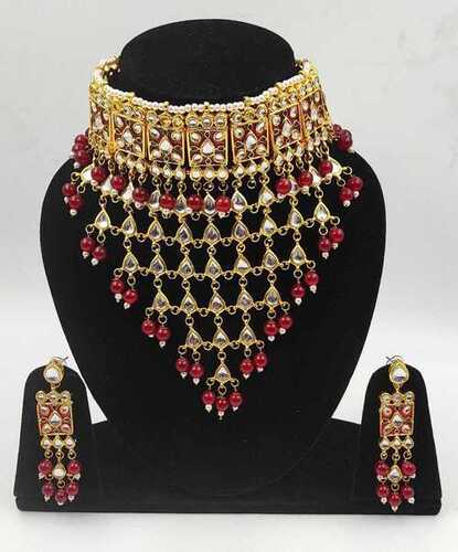 Kundan Necklace Set Gender: Women