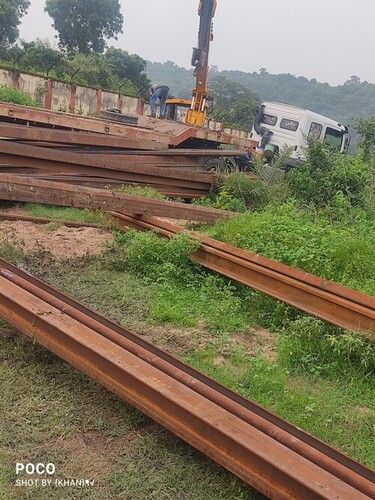 Used Electrical Rail Poles SAIL make with test reports