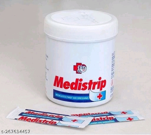 Medistrip Medicated First Aid Dressing (19 mm X 70 mm size) Pack of 100 Strips