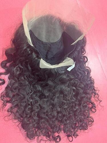 1B Indian Raw Human Hair Front Lace Wigs