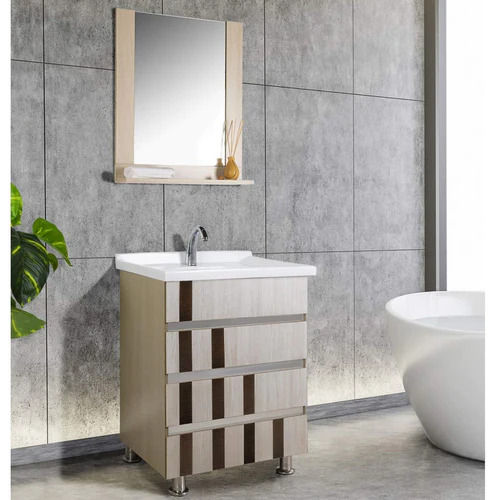 Elegant Design Mirror Cabinet - Satin Finish, Square Shape, Brown Color | Hdhmr Bathroom Vanities