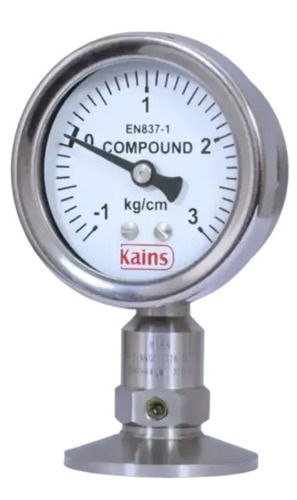 Round Shape 100 Percent Accuracy Diaphragm Type Analog Pressure Gauge