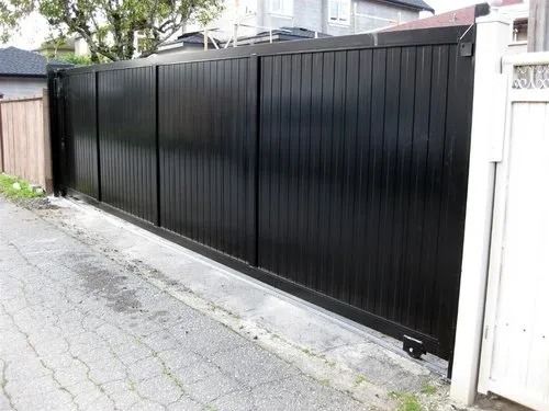 High-Speed Drive Sliding Gate - Color Steel, Customized Size, Black | Fast and Secure Access, Efficient Entry/Exit Solution, Enhances Traffic Flow