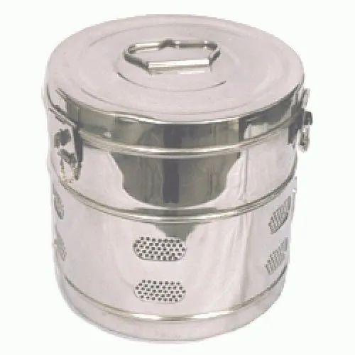 Stainless Steel Surgical Dressing Drum, For Hospital