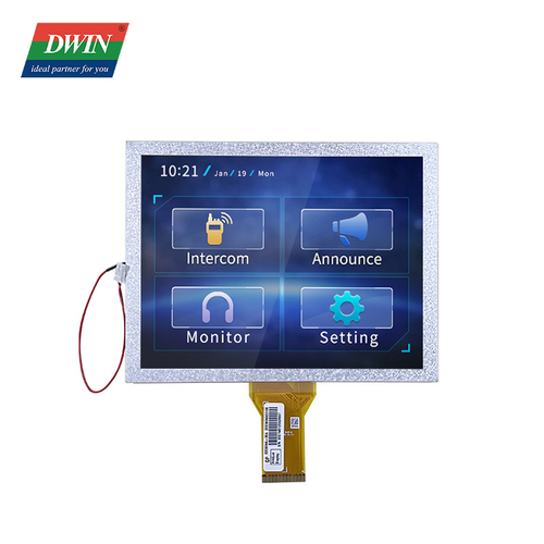 DWIN 8 Inch 400nit 800x600 RGB 50PIN TFT LCD Display GT911 Capacitive Touch For ESP32 LN80600T080IA4098