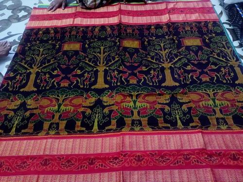 Designer sambalpuri thread work saree